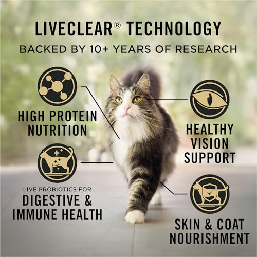 purina pro plan liveclear high protein cat food salmon rice formula 7 lb bag
