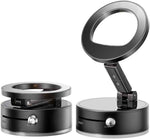 BISART Vacuum Magnetic Car Phone Holder – 360° Rotatable, Reinforced 96LBS Suction Cup Mount Compatible with MagSafe for iPhone & Android, Portable for Car, Gym & Mirror (A7-Black)