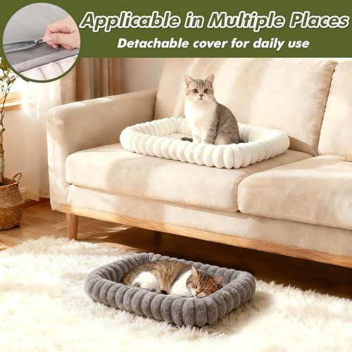 cloud-cuddle cat window perch with 4-sided bolster gray large