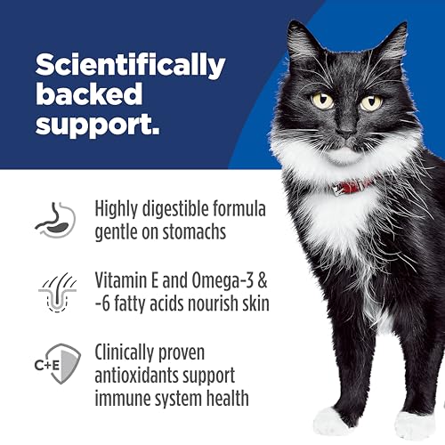 Hills science diet adult 1-6 sensitive stomach & skin dry cat food, grain free salmon, 13 lb bag