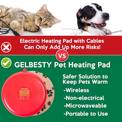 gelbesty original pet heating pad microwave waterproof outdoor warming safe for newborn kittens puppies dogs cats