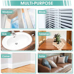 4-Pack Grey Damp Dusting Sponges - Reusable Household Cleaning Tool for Blinds, Fans, Glass, Mirrors
