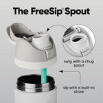32-ounce insulated stainless-steel water bottle with straw for travel