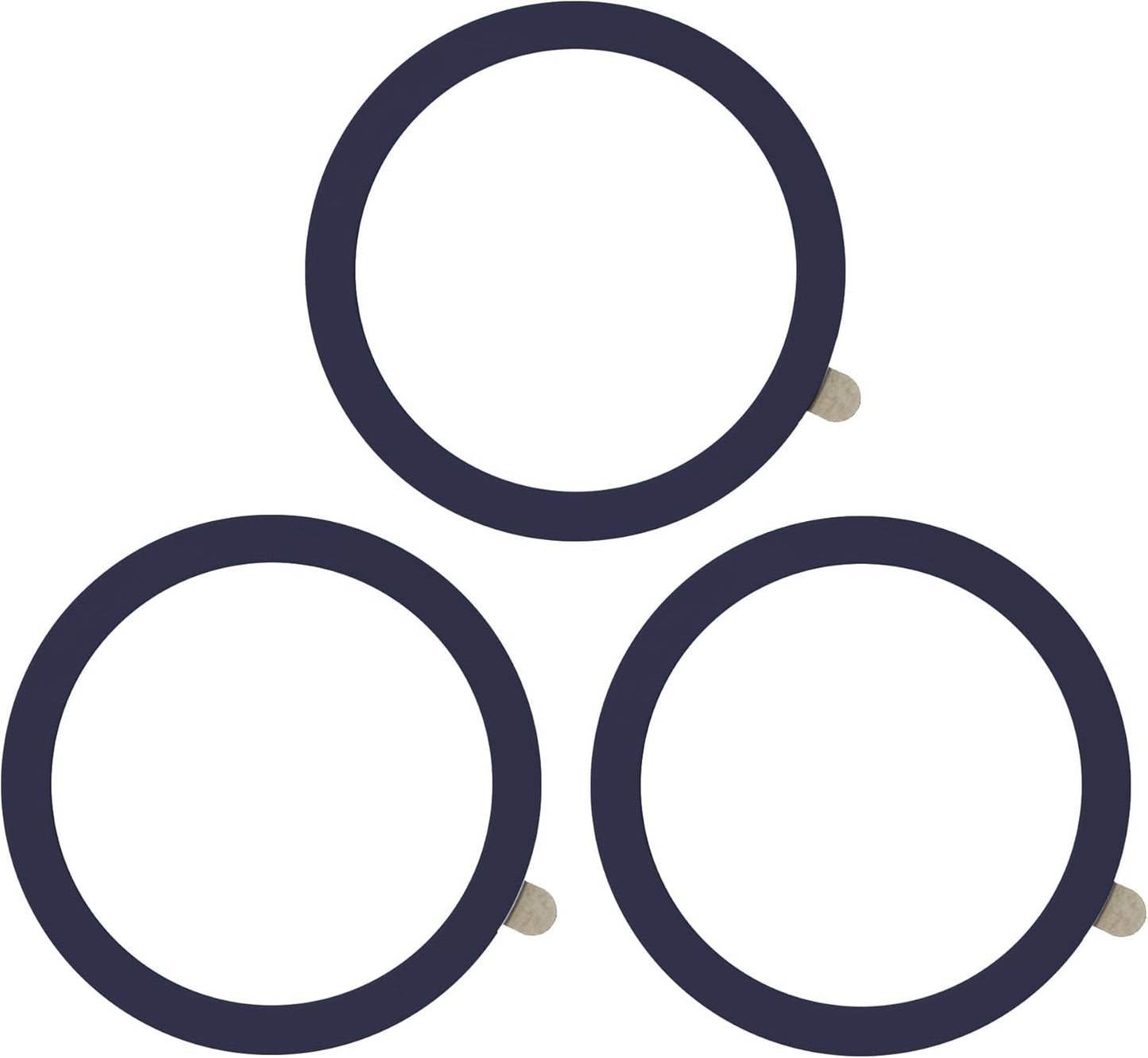TENOC Universal Metal Ring Sticker for Magnetic Charger Compatible with iPhone/Samsung/Android All Cellphones, Magnetic Mount/Phone Holder Conversion Accessories, 3Pcs, Black
