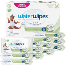 waterwipes sensitive+ baby & toddler 3-in-1 wipes 540 count unscented hypoallergenic