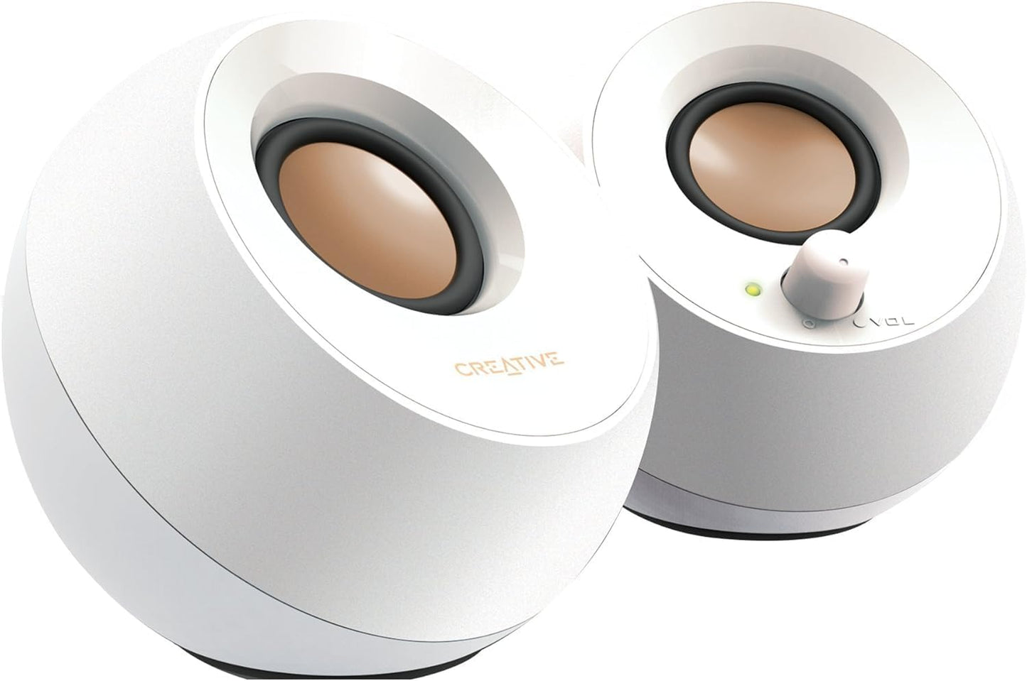 Creative Pebble 2.0 USB-Powered Desktop Speakers with Far-Field Drivers and Passive Radiators for Pcs and Laptops (Black)