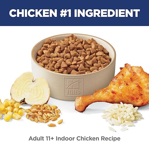 Hill's Science Diet Senior Adult 11+ Dry Cat Food, 7 lb Bag, Chicken Recipe, Easy Litter Box Cleanup