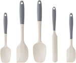 5 Piece Silicone Spatula Set for High Heat Resistant Non-Stick Cooking