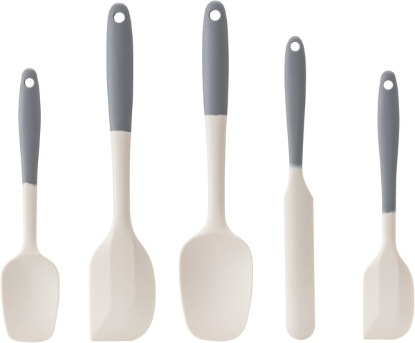 5 Piece Silicone Spatula Set for High Heat Resistant Non-Stick Cooking