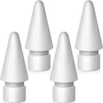 Apple Pencil 2nd Gen/ 1st Gen replacement tips, 4-pack white, durable nibs for iPad Pro Pencil 2/1