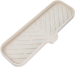 MicoYang silicone bathroom soap dish with drain spout, sink organizer, and sponge holder, 4.9 x 3.2 inches