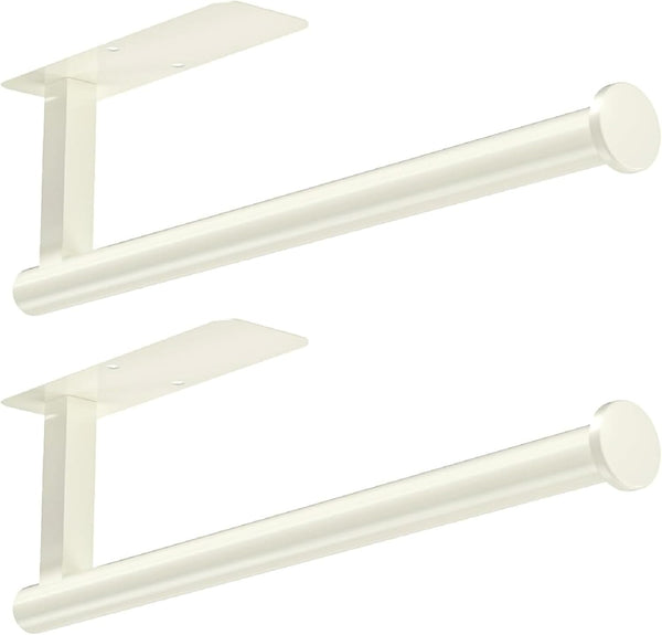 ASTOFLI Paper Towel Holder 304 Stainless Steel, Under Cabinet, Self-Adhesive, Matte Black, 12 Inch, No Drill
