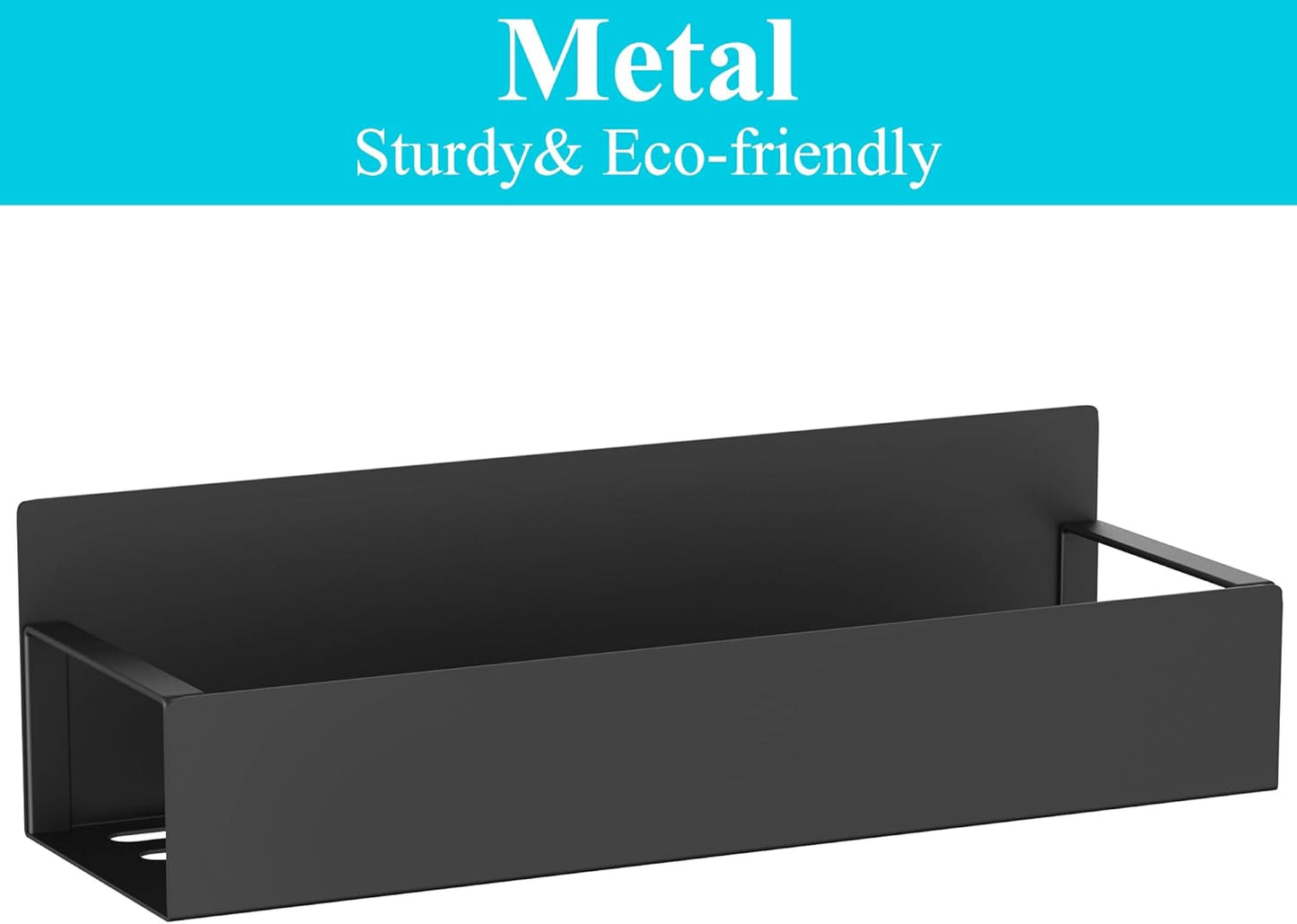 Metal 4 Pack Magnetic Spice Storage Rack Organizer for Refrigerator and Oven, Black Fridge Organizers and Storage