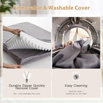 BFPETHOME grey waterproof large dog bed for medium, large and extra large dogs with orthopedic egg crate foam