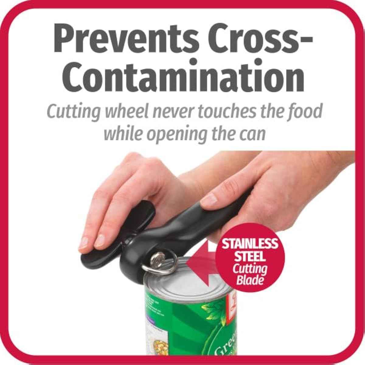 Good Cook Can Opener, Safe Cut Manual Can Opener, no Sharp Can Edges, Black