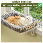 cloud-cuddle cat window perch with 4-sided bolster gray large