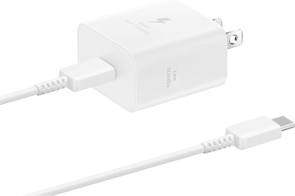Samsung 25W Wall Charger Power Adapter, Cable Not Included, Super Fast Charging, Compact Design, Energy Efficient, Compatible with Galaxy and USB Type C Devices, Black