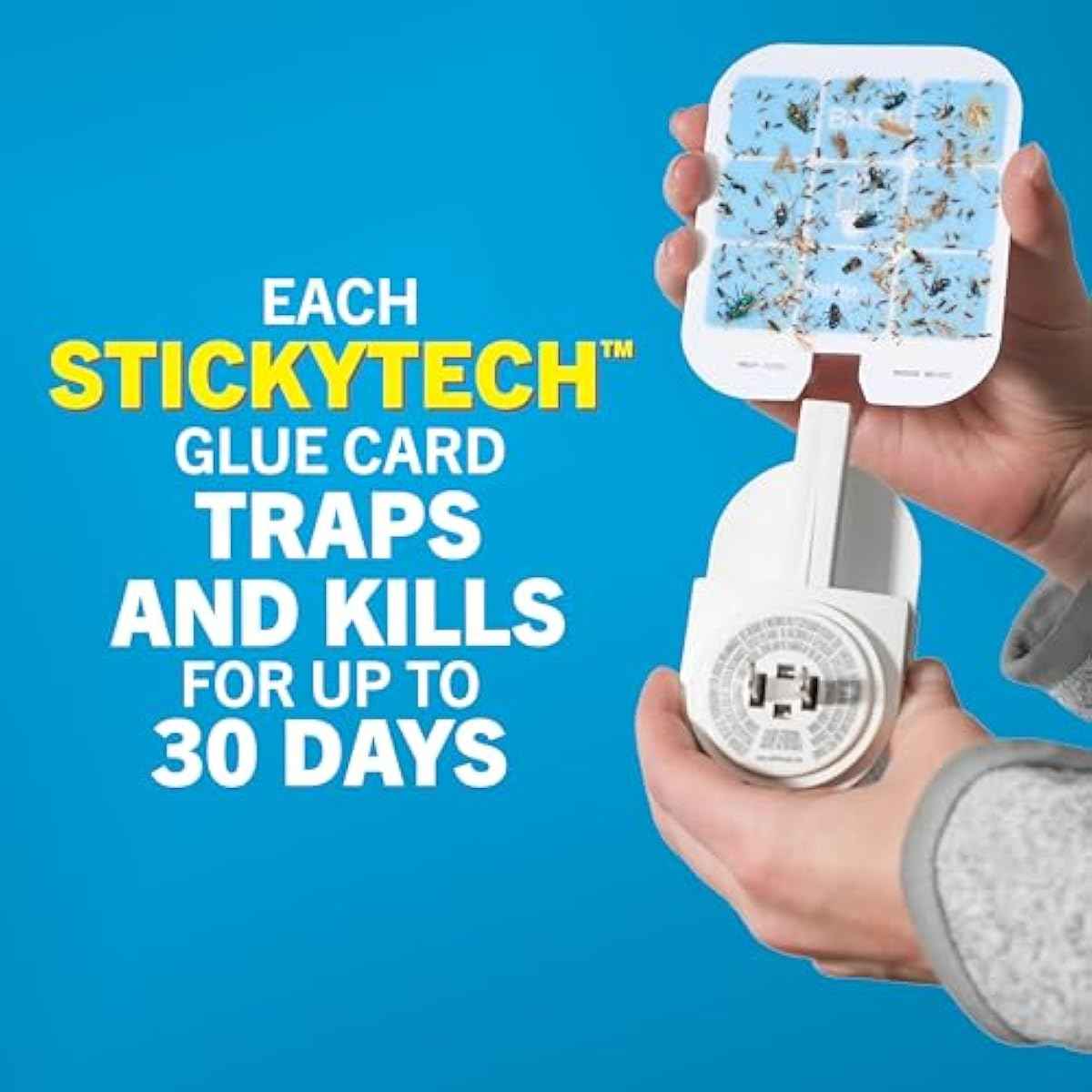 Safer Home Indoor Plug-In Fly Trap - SH502 - Effective Fruit Fly Traps for Indoors, Gnat Traps for House Indoor, 400 Sq Ft Protection - Style: 1 Device + 2 Glue Cards