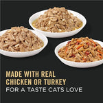 Purina Pro Plan Gravy High Protein Wet Cat Food Variety Pack Complete Essentials Chicken and Turkey Favorites 24 Cans 3 oz
