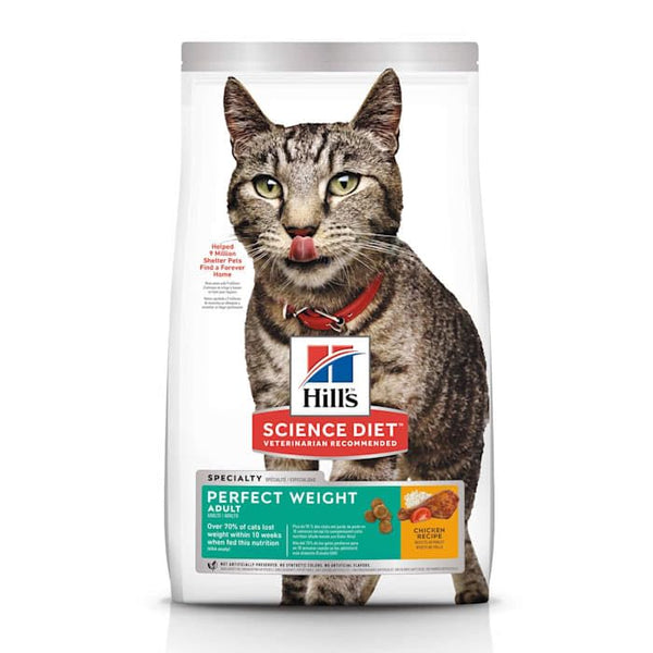 Hills Science Diet Adult 1-6 Perfect Weight Cat Food, 3lb Chicken Recipe, Weight Management Support