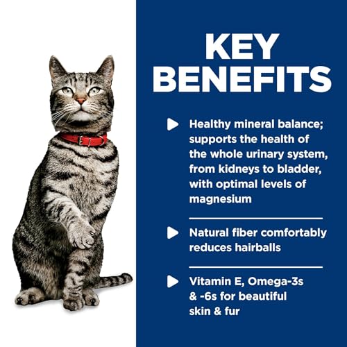 hills science diet urinary hairball control adult 1-6 wet cat food chicken minced 2.9 oz can case of 12
