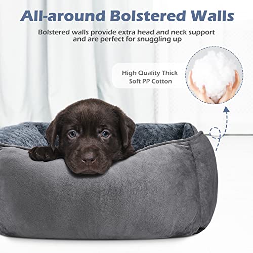 invenho rectangle washable orthopedic dog bed for small and large dogs with soft calming sleeping puppy bed durable pet cuddler