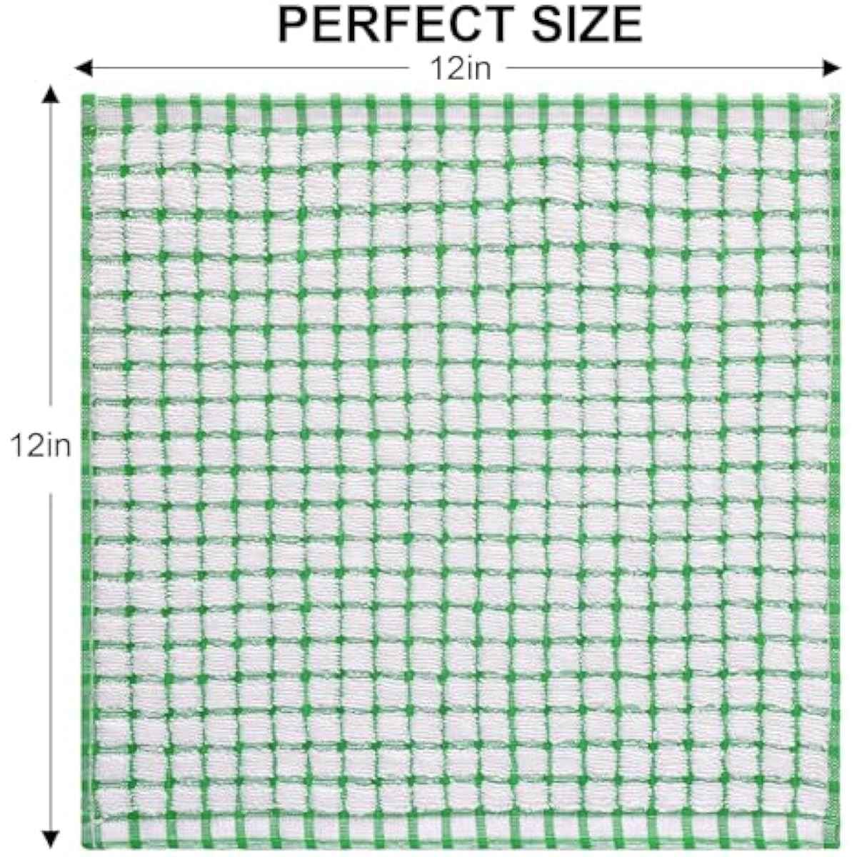Kitinjoy Cotton 8 Pack Terry Kitchen Dish Cloths, 12 x 12 Inches Super Soft and Absorbent Dish Rags, Quick Drying Dish Towels for Washing Dishes, Mixed Color
