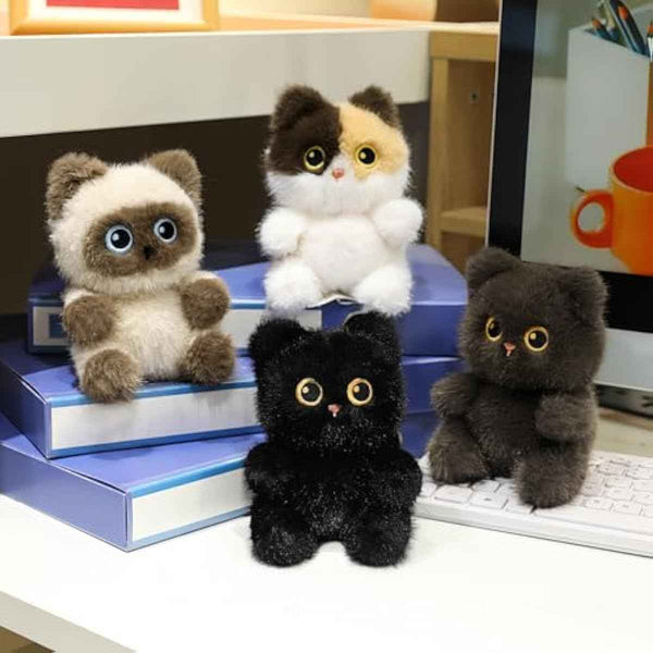 Ditucu Cat Stuffed Animals Cute Soft Plush Dolls Small Plushies Toys Gifts for Kids Grey 6 inch