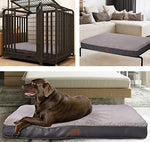 Sunheir Orthopedic Dog Bed for Large Dogs - Grey, Waterproof, Removable, Washable, Egg Foam, Anti-Slip, Deluxe Plush Pet Bed Mat