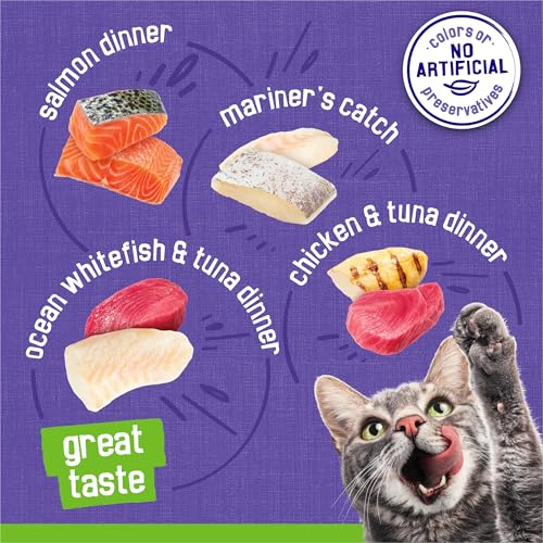purina friskies seafood and chicken pate wet cat food 40ct variety pack 5.5 oz cans