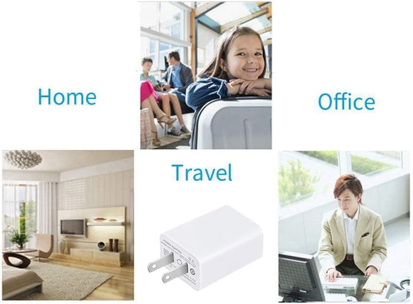 USB Wall Charger Compatible with iPhone, Samsung, and More