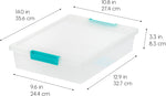 IRIS USA 6 Qt. Craft Storage Bins with Lids, 4-Pack, Made in USA, Stackable Containers