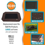 kandh large pet cot replacement cover 42x30 inches chocolate - machine washable indoor outdoor use
