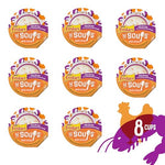 purina friskies grain-free lickable cat food toppers with shrimp in velvety chicken broth, 1.2 oz cups, pack of 8
