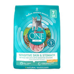purina one sensitive stomach and skin natural turkey dry cat food 7 lb bag