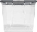 HOMZ 2-Pack Secure Latch Storage Bins with Clear Plastic Containers