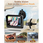 Rohent HD 1080P rear-facing baby car camera with 150° wide-angle lens, night vision, and adjustable display