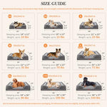 Grey Comfort Expression Orthopedic Dog Bed for Extra Large Dogs 42x30 Inch with Waterproof Bolsters