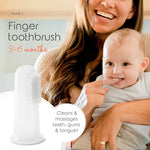cherish baby care baby toothbrush & toddler toothbrush set (0-2 years) - teal - bpa-free & safety-tested