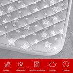 Lovely grey star print dog bed cover, 27x36 inches, waterproof and quilted, for dog/cat, easy to remove and wash
