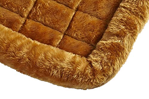 MidWest Homes for Pets QuietTime XXS Dog Bed - Cinnamon Faux Fur Bolster for Small Dogs and Cats