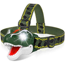 DX DA XIN Dinosaur Headlamp T-Rex LED Headlamps for Kids Flashlights Camping Gear - Dinosaur Toys for Boys Girls Toddlers Outdoor Toys for Kids Birthday Halloween Stocking Stuffers