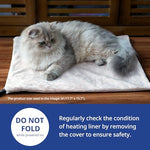 nicrew pet heating pad for dogs and cats, heated cat bed with steel-wrapped cord and soft fleece cover, 17.7 x 15.7 inches, 30 watts