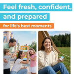 Compact Travel Flushable Wipes for Sensitive Skin - 99.5% Water and Aloe - 8 Pack 48 Wipes