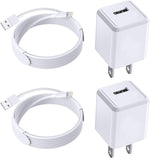 iPhone Charger,2Pack 6FT USB Wall Charger Fast Charging USB Cable Charging Cube Travel Plug Block with 6Foot Fast Cuble Lightning Cable Cord for iPhone 14 13 12 11 Pro Max XS XR X 8 7 SE2022 iPad