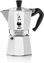 Bialetti Moka Express Stovetop Espresso Maker, Natural Silver, 6 Cups
