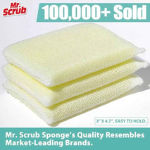 All-Purpose Sponges, Non Scratch, for Washing and Cleaning Dishes, Premium Scrub and Scrubbers, 12 Pads, Ideal for Kitchen, Bathroom