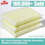 Yellow Premium Non-Scratch All-Purpose Sponges, 12 Dish Scrubbers for Kitchen, Bathroom