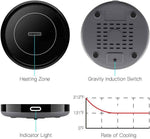 bestinkits auto on/off gravity-induction mug warmer for office desk use black