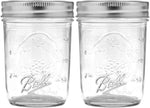Ball Wide Mouth Glass Mason Jars with Lids and Bands, Used for Canning, Pickling, Juice, Jam, Jelly, Quart Size 32 Ounce (Pack of 2)